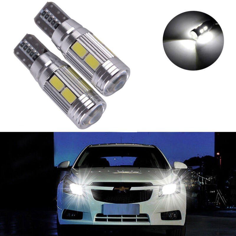 Lampu LED Motor Mobil T10 5630 5730 10SMD Car Wedge Light Bulbs