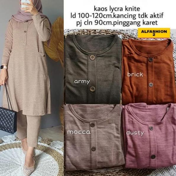 ♥Original♥ AYUNA ATARI SET Setelan Wanita Kaos Zara Kombi Knite Licra Premium Stelan Knit Rajut Setc