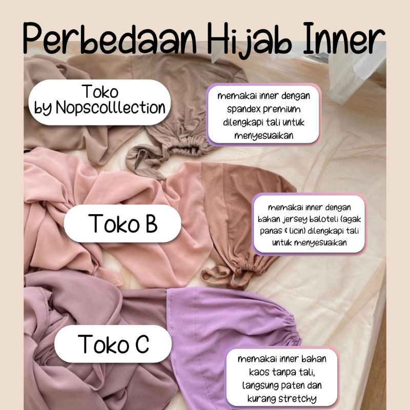 NC - HIJAB INNER TALI/PASHMINA INNER TALI/SQUARE INNER TALI/HIJAB INNER 2 in 1