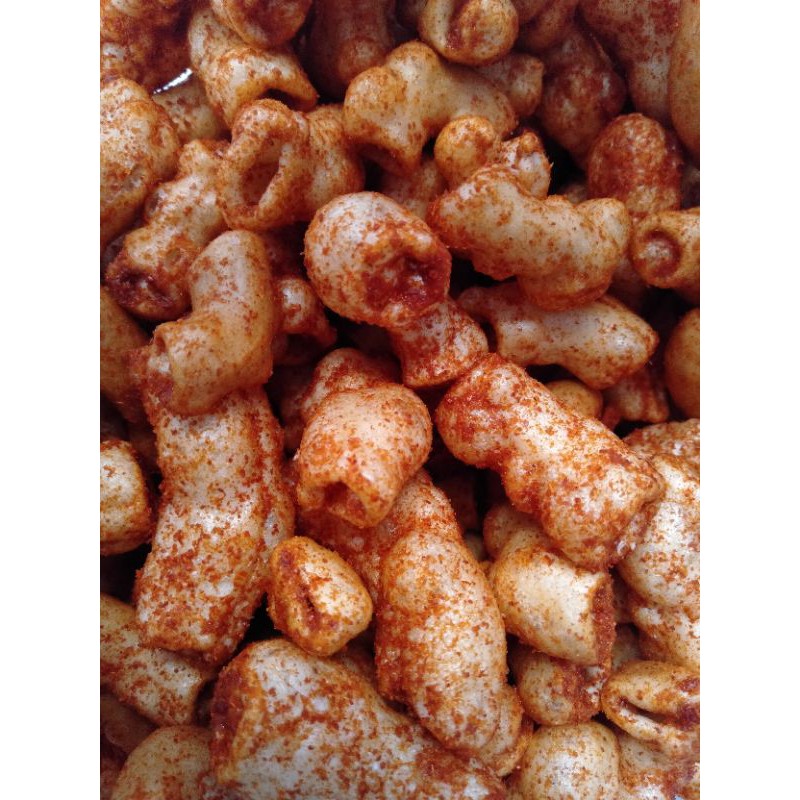 

cemilan kerupuk makaroni kerupuk pipa pedas