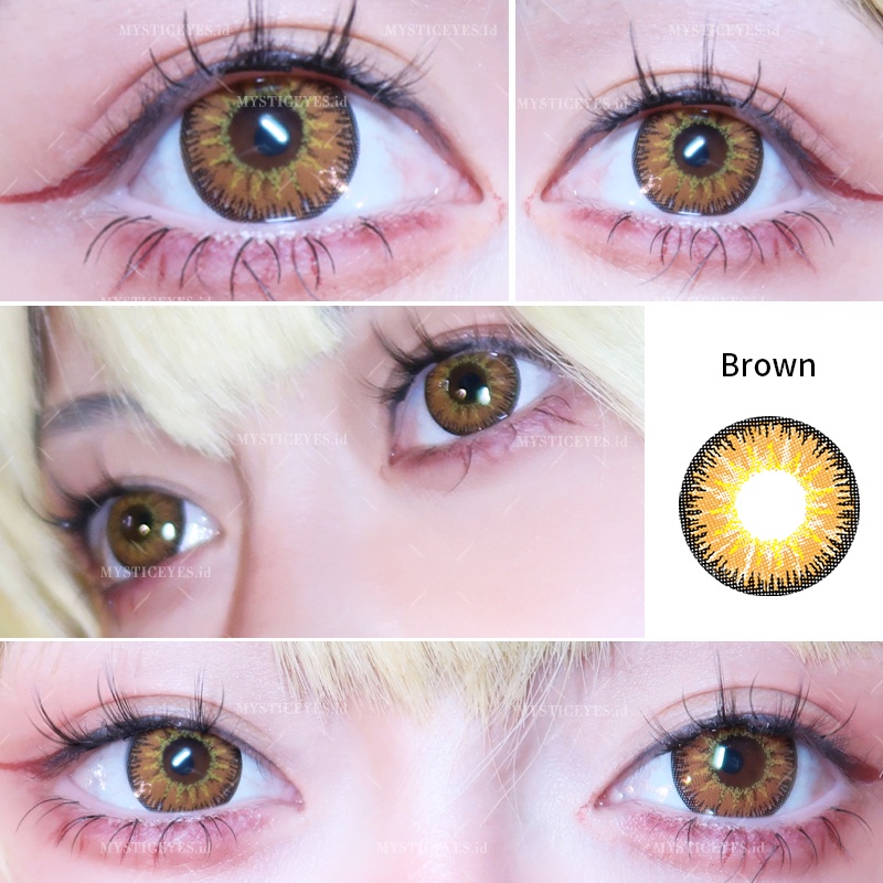 [✅COD] MYSTICEYES SOFTLENS COSPLAY CRAZY LENSA KONTAK WARNA LOVE WORDS &amp; VIKA TRICOLOR SERI 3 TONE 14.5MM (NORMAL)