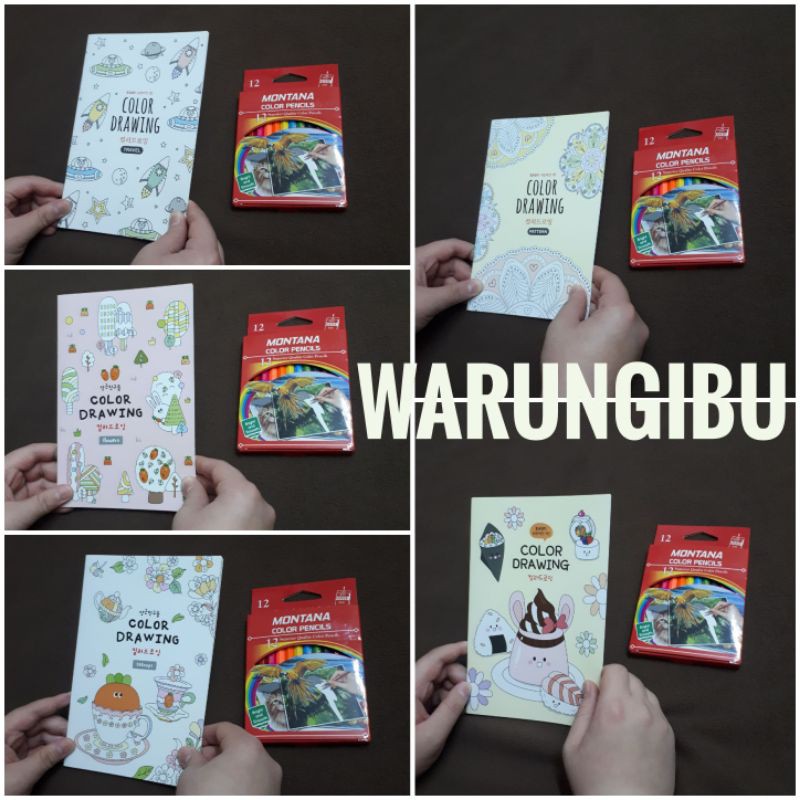 Paket Hobi Buku Mewarnai Seri Gift Set Pensil Warna