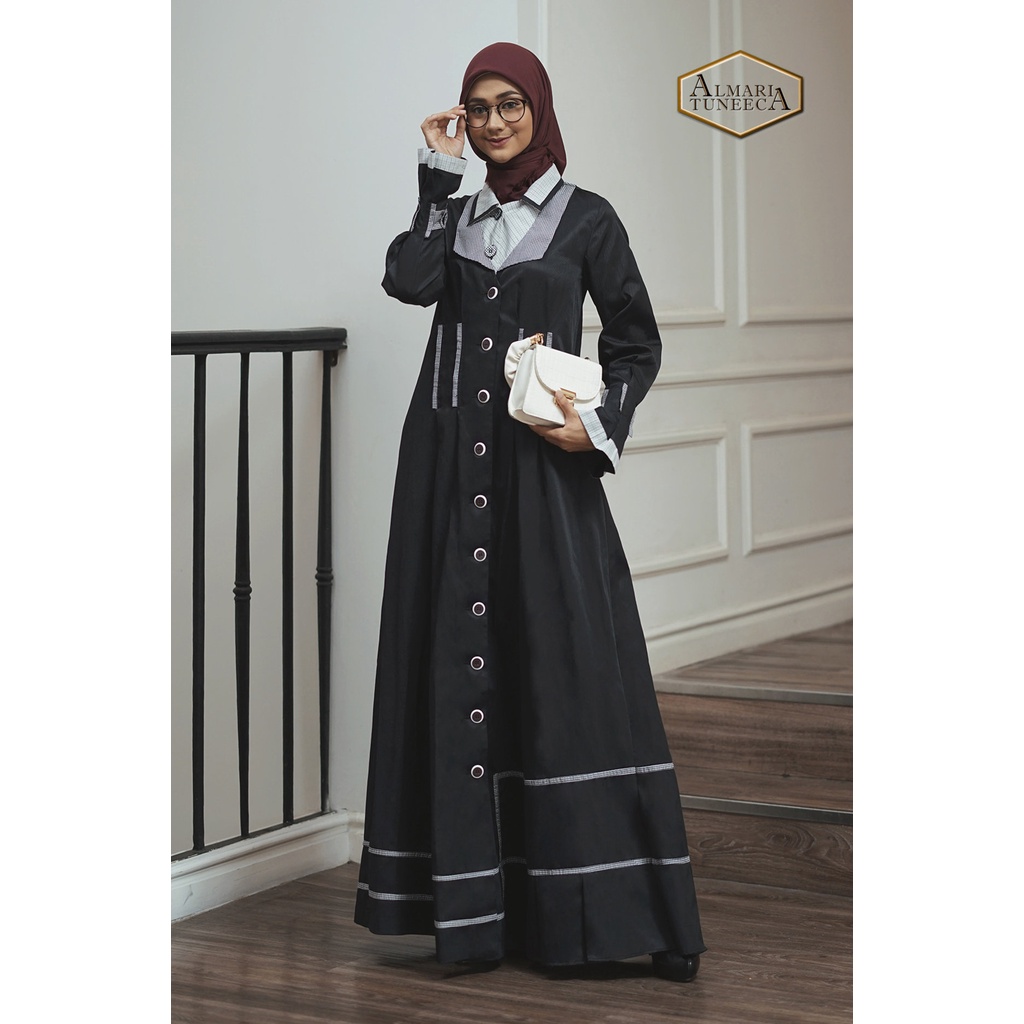 TUNEECA - GAMIS DRESS BUSANA WANITA MUSLIMA BRANDED PREMIUM ALMARI SERI Wilma