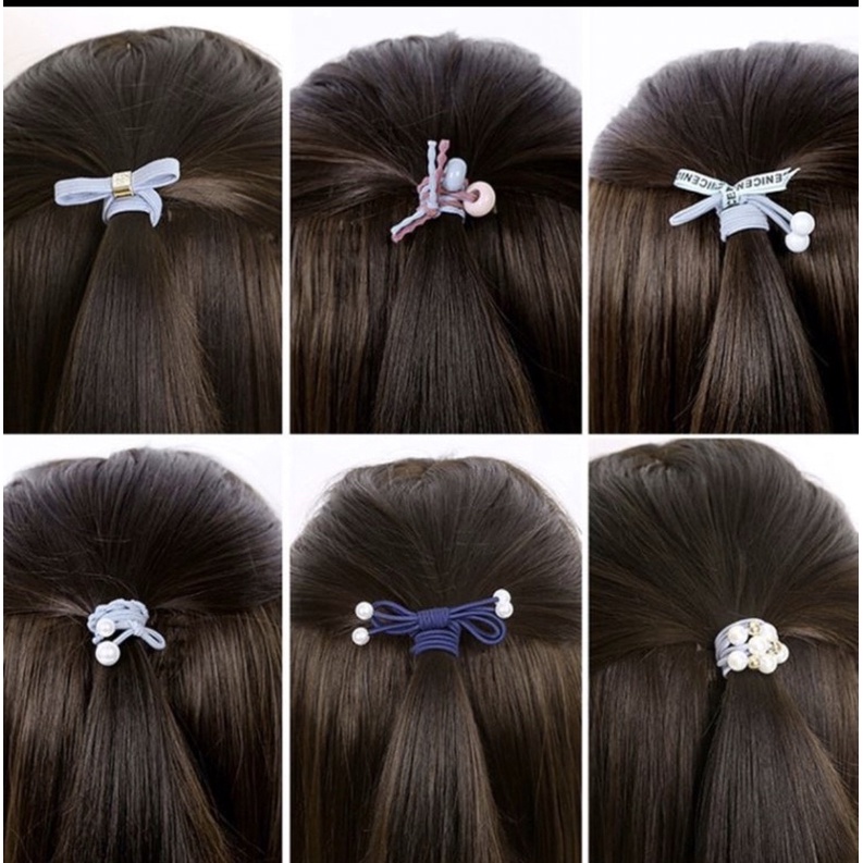 Yooyee Karet Ikat Rambut 12in1 Fashion Wanita / Aksesoris Rambut / Ikat Rambut Murah TB121-3
