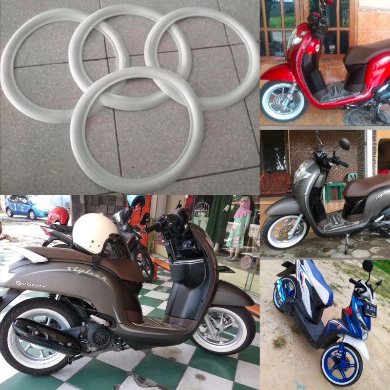 Karet List Ban Motor Matic Ring 14 White Wall