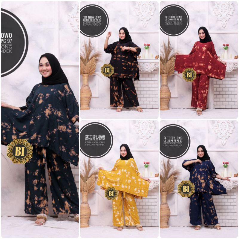 Daster Setelan Jumbo|Setelan Tie Dye Waka Selosa Set Kartini Big Set Ori Naura Size Jumbo Ld 130 Busui Wanita Dewasa