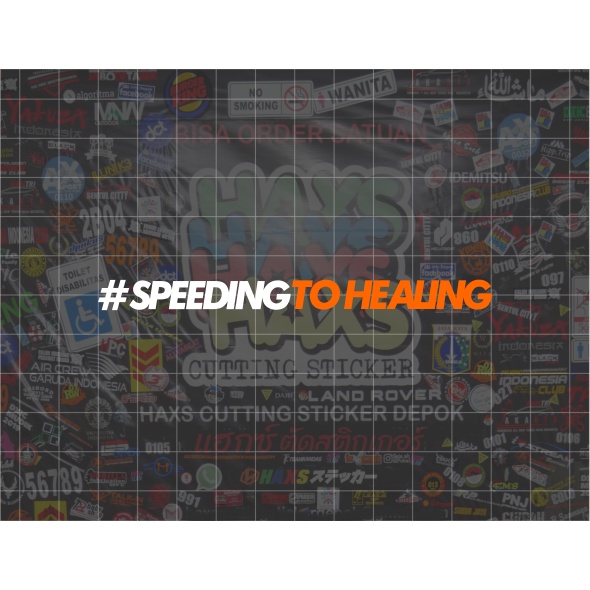 Cutting Sticker Speeding To Healing Ukuran 10 Cm Untuk Motor Mobil V2