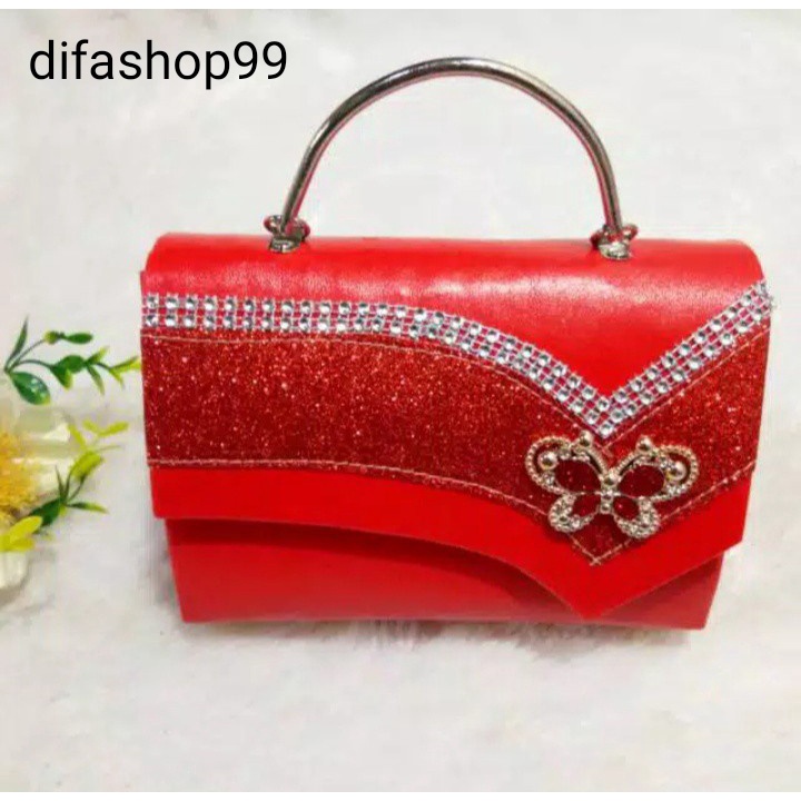 TAS PESTA ORCHID MODEL CLUCTH DAN SELEMPANG TERKESAN MEWAH DAN ELEGAN DERASHOP99