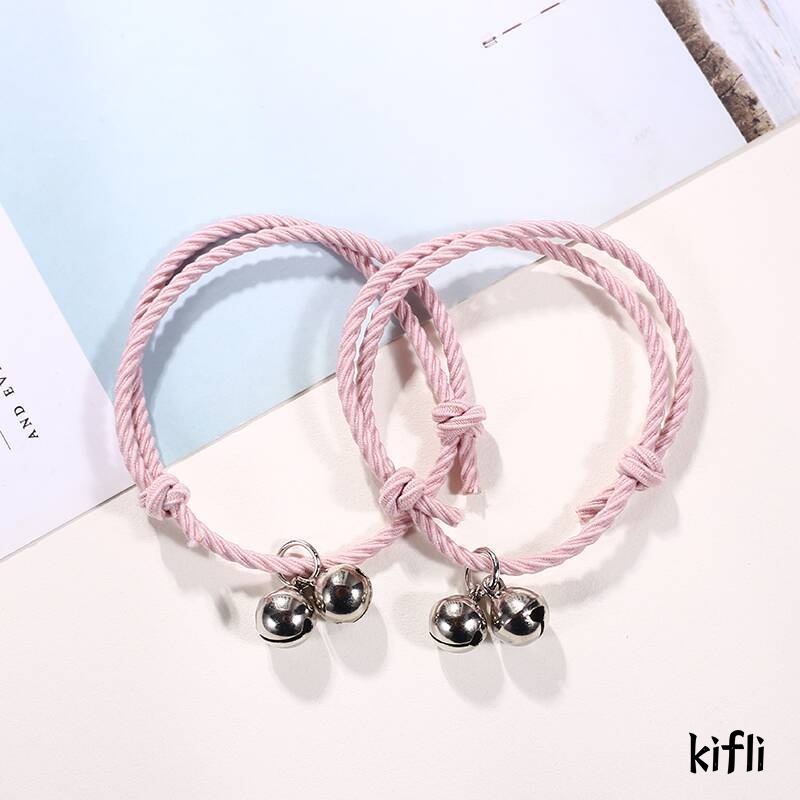 2PC,Korea Wanita Lonceng Adjustable,Gelang Pasangan Pacar,Hadiah Ulang Tahun