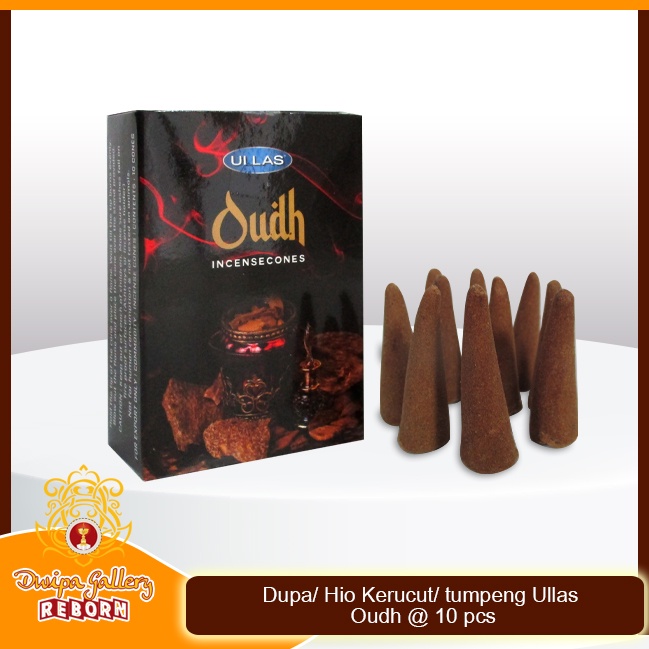 Dupa Hio Wangi Ullas Kerucut Cone Incense Oudh 10pcs