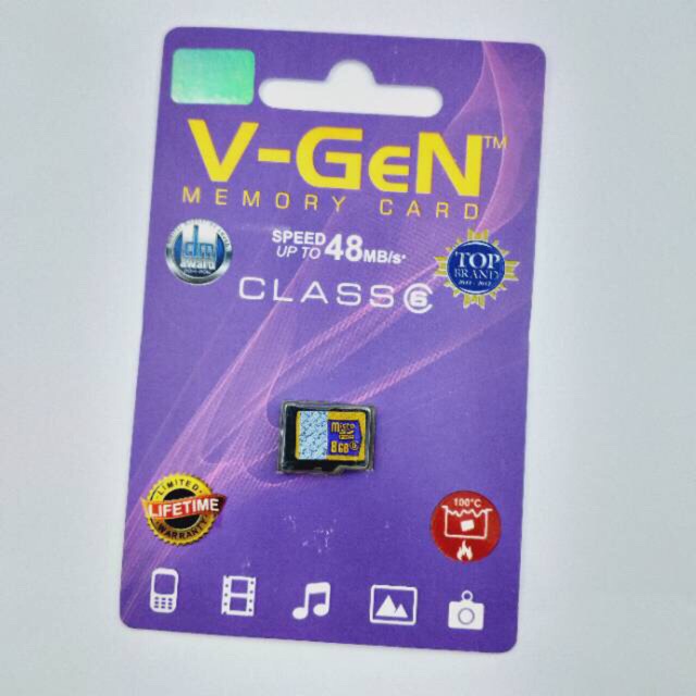 MEMORY CARD 8GB V-GEN KELAS 6 - MEMORY MICRO SD V-GEN