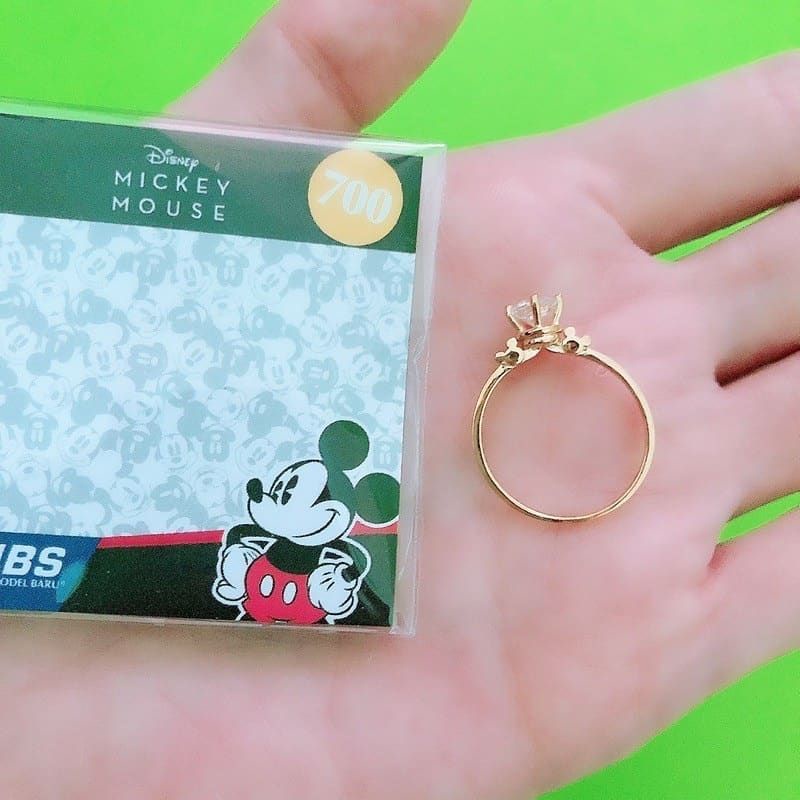 Cincin solitaire mickey mouse UBS 16K 700