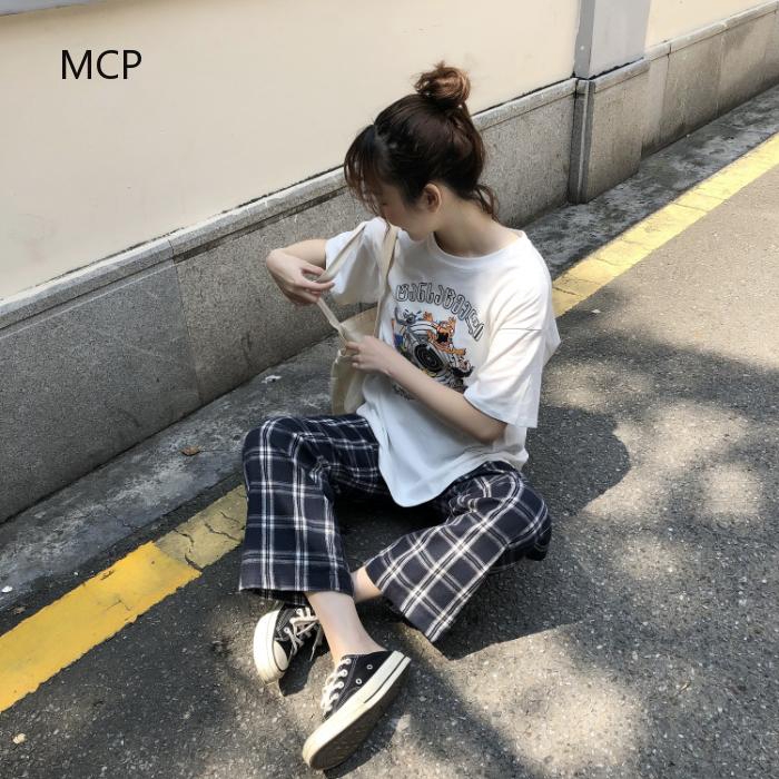 Mcp Celana Panjang Lebar Longgar Casual Motif Kotak Kotak Mcp Celana Panjang Lebar Longgar Casual Motif Kotak Kotak