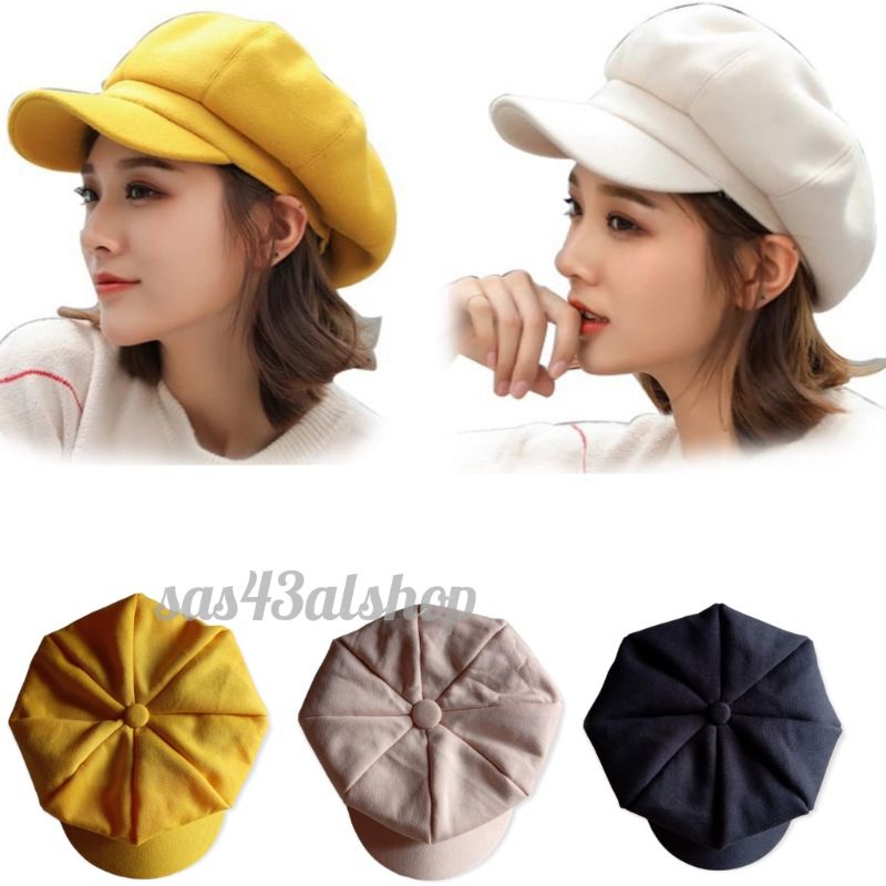 cod topi apolo Wanita korean pashion korea baret citayem stayle