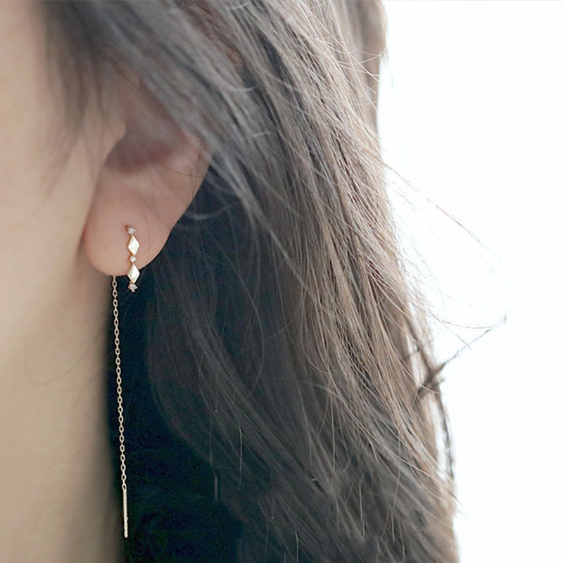 Anting Bentuk Lingkaran Geometris Butterfly Moon Star Gaya Korea Untuk Wanita