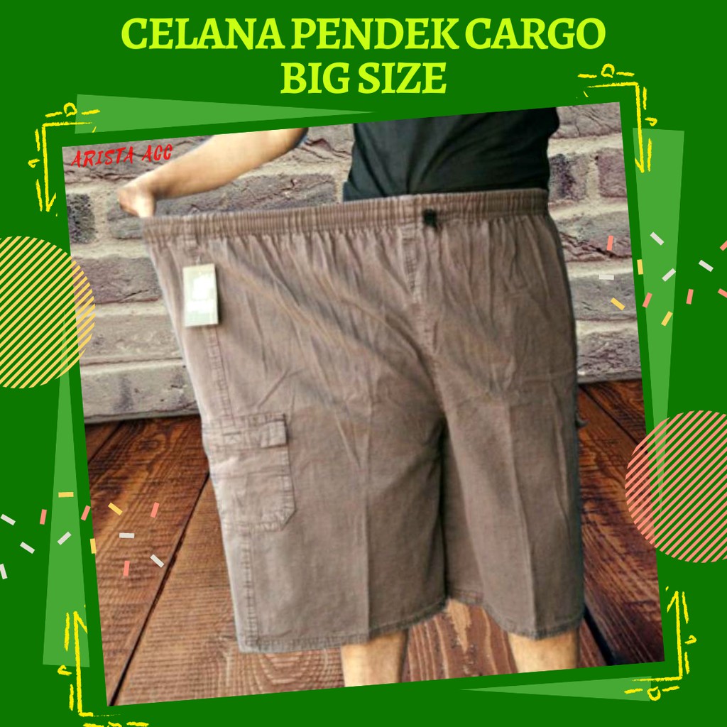  Celana  Pendek Kolor Cargo  Levis  BIG SIZE JUMBO polos 