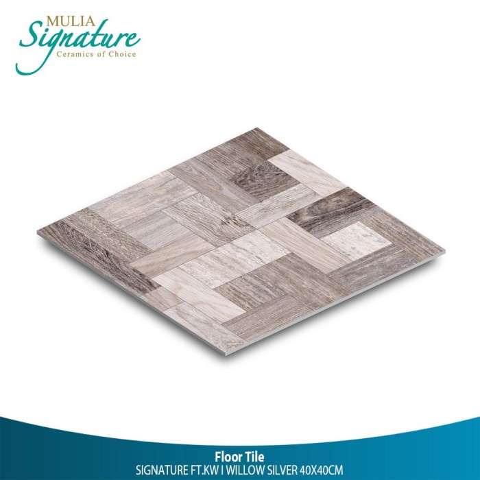 KERAMIK 40X40 WILLOW SILVER MATT - MULIA TILE