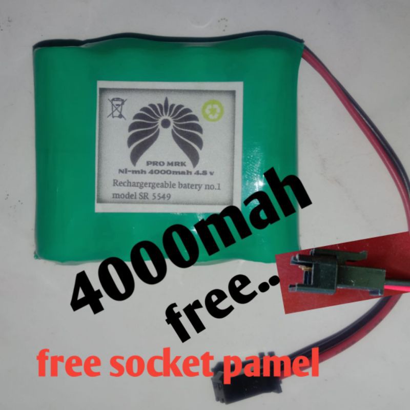 PROMO Baterai rc rock crawler nimh 4000mah 4.8v soket hitam baterai RC rock