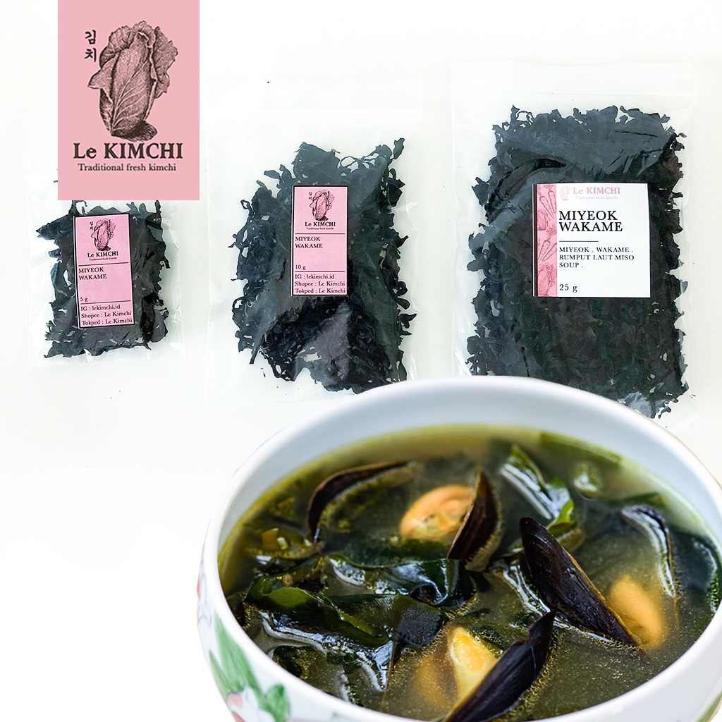 

Dried Cut Wakame Miyeok Korea Rumput Laut Kering untuk Miyeok guk Ramen Udon Miso soup sup rumput laut