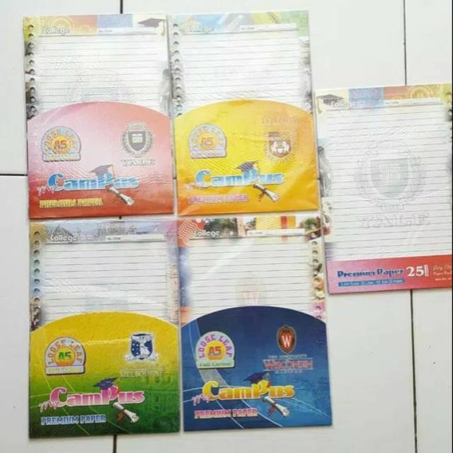 

Isi loose leaf kertas file isian binder a5 my campus
