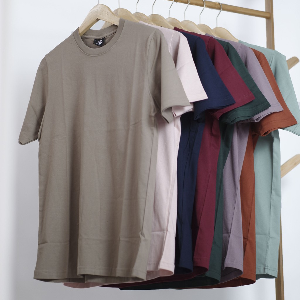 Bajubaja basic tshirt lengan pendek cotton combed 24s unisex - B