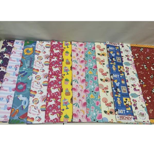 

★★★ ZEB KERTAS KADO 5/10 LEMBAR/ GIFT WRAPPING SANWA/ SANSAN WAWA ANAK/ UNICORN/ FLAMINGGO/MICKEY/PR