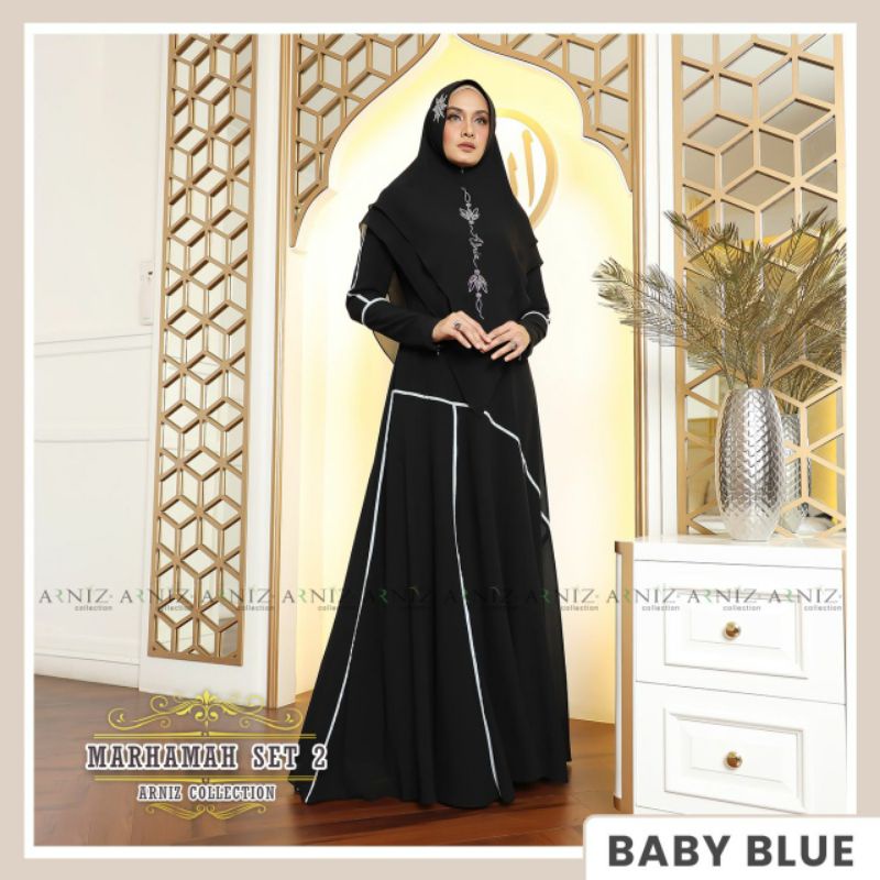 Syari set marhamah by arniz | Set syari marhamah by arniz | Arniz syari set | Gamis set by arniz | g