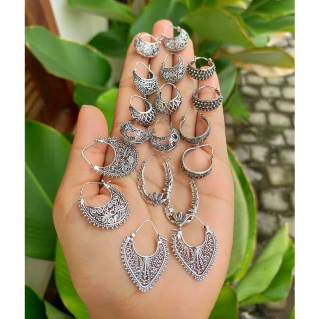 Anting Wanita / Anting Perak Kriul Bali