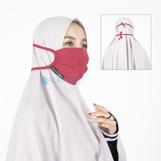 Alsyahra Exclusive Masker Kain Muslimah Wolfis