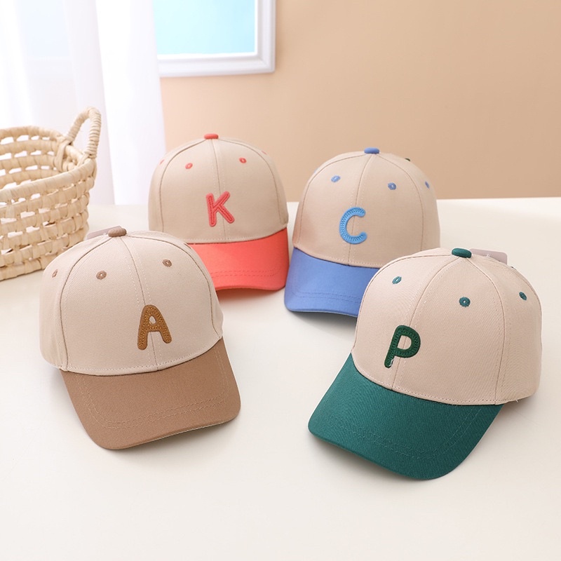 Topi Baseball Anak Laki Laki Perempuan Impor New Inisial