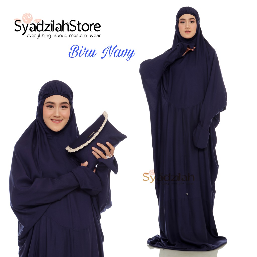 SYADZILAH - Mukena Terusan Polos Katun Rayon Travelling