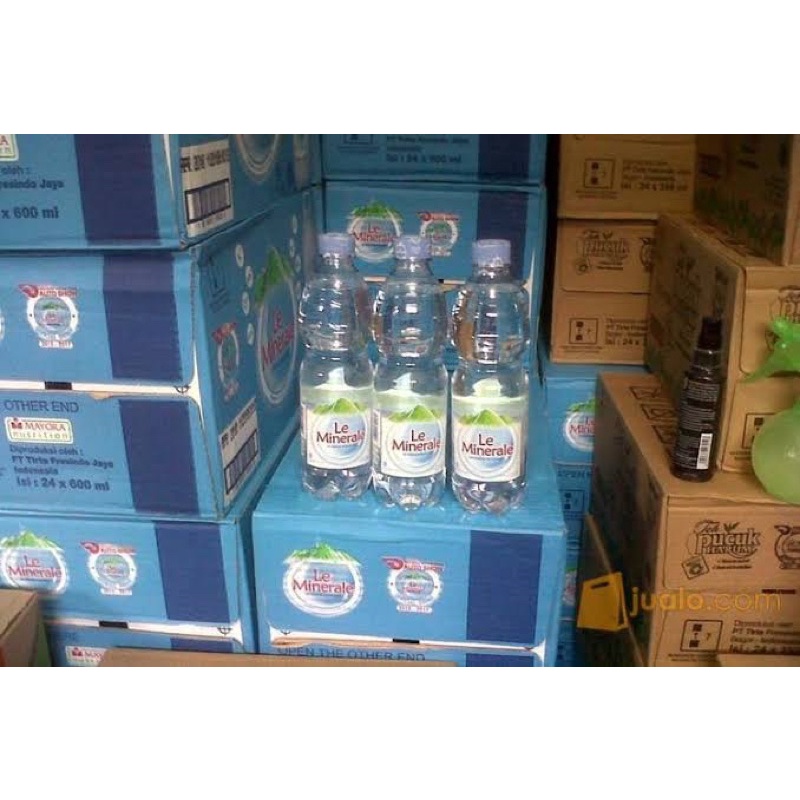 Air Mineral Kemasan Le Minerale Botol 600 ml isi 24 pcs 1 dus Khusus pengiriman Sameday atau Instant