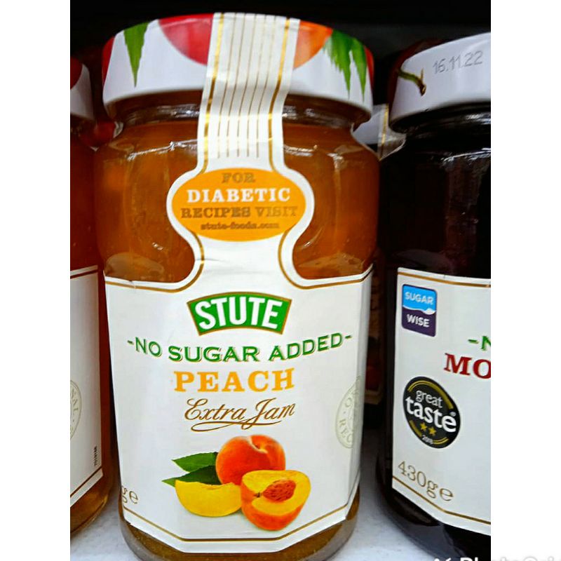 

STUTE FOODS No Sugar Added peach Jam / 430g