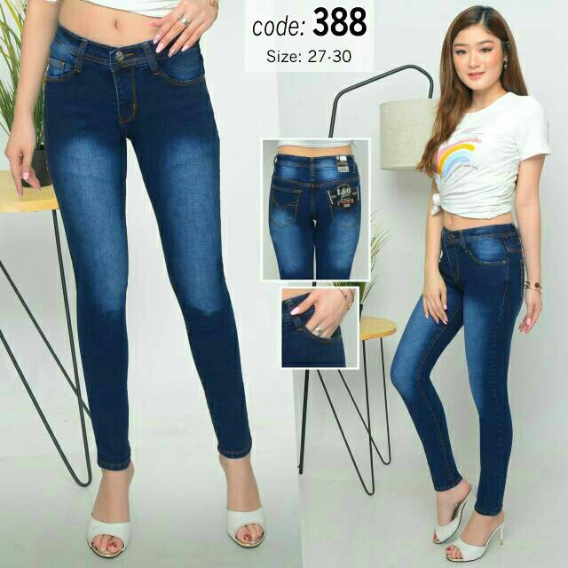 ( Size 27 - 30 ) Celana Jeans Polos Wanita / Celana Panjang Skinny / Celana Lepis Pensil Lgo