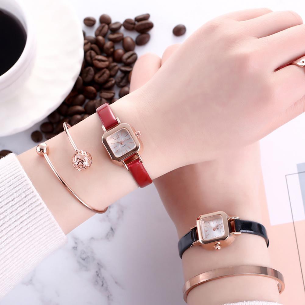 Jam Tangan Wanita Murah Fashion Casual Quartz Analog Women Leather Watch