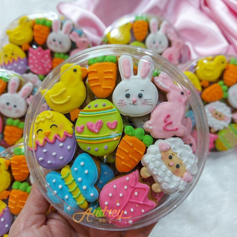 

COOKIES/ KUE KERING/ KUKIS HIAS/ KADO SOUVENIR/ HAMPERS GIFT PASKAH/ EASTER/ LUCU/ ANAK ULANG TAHUN