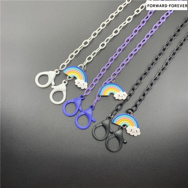 New Rainbow Pendant Acrylic Mask Chain Children Adult Mask Anti-lost Chain M60051