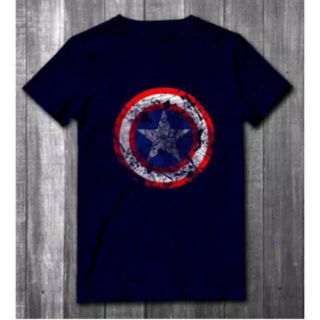 Fourfashion Kaos Pria / Kaos Distro Shield Captain America