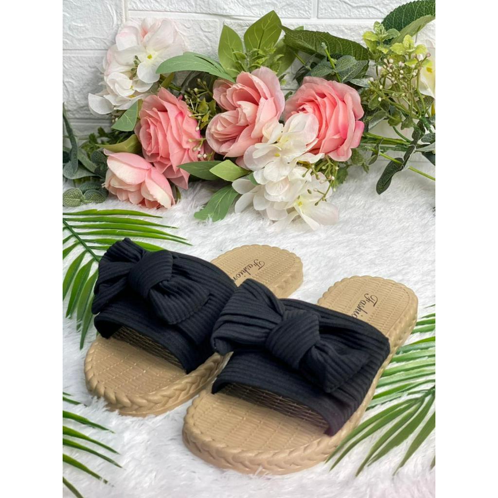 MS1909 IMPORT Sandal Wanita Import Slip On / Sandal Selop Wanita Pita Kain Import Size 35-40