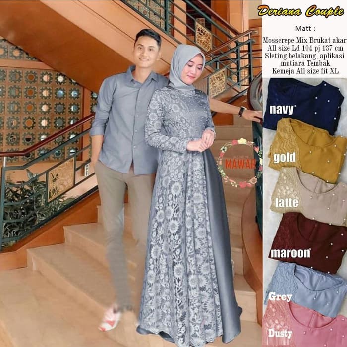 baju batik gamis couple batik brokat gamis batik couple