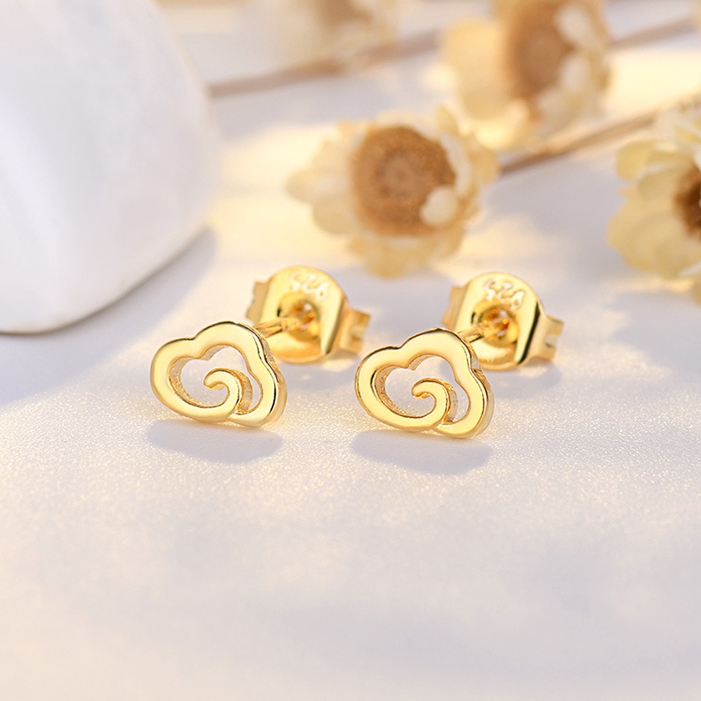 Hu Hu Hu Hu Hu Alat Bantu Pasang Kacamata♡ 1 Pasang Anting Stud Desain Pita Aksen Berlian Imitasi Bahan Tembaga Untuk Pria Dan Wanita