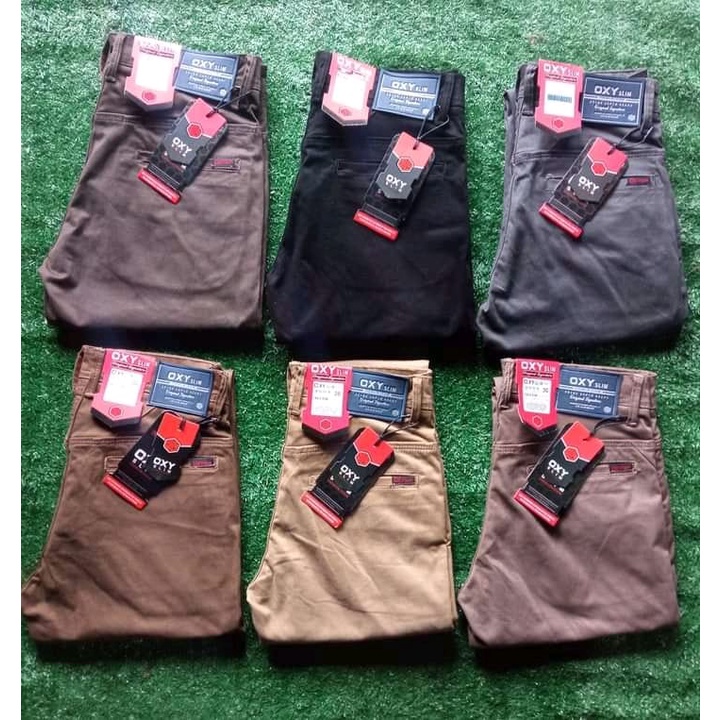 Chinos import  terbaru bahan stronos original oxy slim slimfit street pria