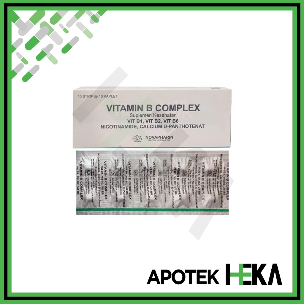 Vitamin B Complex Novapharin Box isi 10x10 Tablet (SEMARANG)