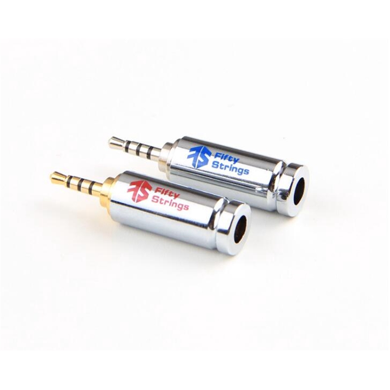 Non-magnetic induction gold-plated / rhodium plating 2.5 / 3.5 / 4.4mm earphone upgrade line audio plug Earphone Plug Audio Jack