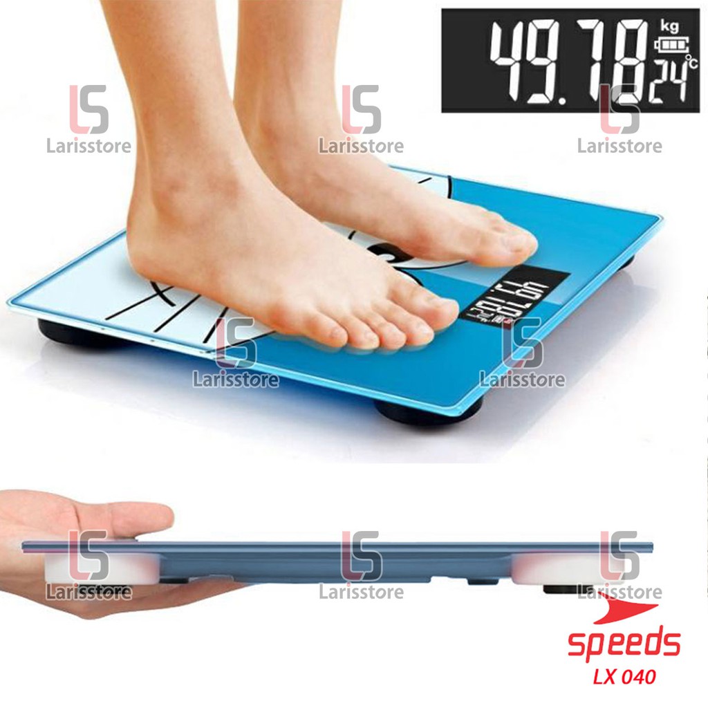 SPEEDS Timbangan Badan Mini Digital Model Kartun Lucu 180 KG Timbangan Anak Timbangan Lemak 040-12