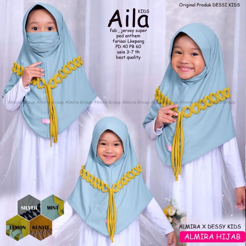JILBAB MASKER ANAK INSTAN AILA KIDS BY ALMIRA HIJAB