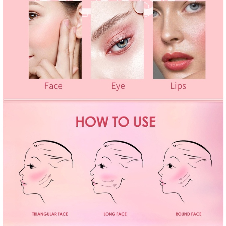 HANDAIYAN Blush Stick Contouring Makeup Face Brightener Concealer Blush Highlighter Face Primer Bronzer Face Pen-Blush Strip Cream Blush Stick Rouge