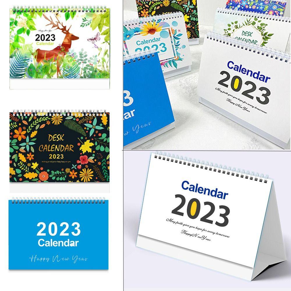 Preva 2023desk Kalender Inggris Kantor Notebook Planner Tahunan Agenda Organizer