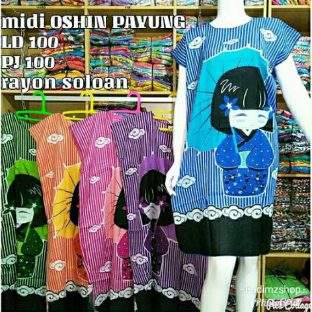 5pcs daster midi/ daster murah cantik/ daster grosir solo / pusat daster solo / daster rumah
