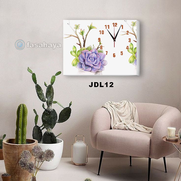 MHD JAM DINDING MINIMALIS ANALOG HIASAN DINDING DEKORASI RUANGAN WOODEN WALLDECOR JDL12